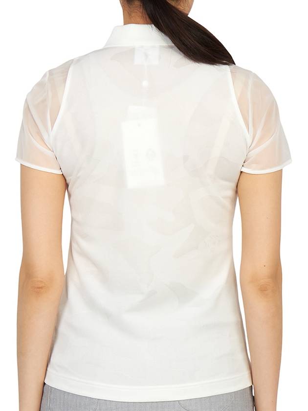 Golf Gauge Jacquard MLW 3A AP05 WHITE Women s Collar Short Sleeve T Shirt Regular Fit - MARK & LONA - BALAAN 5