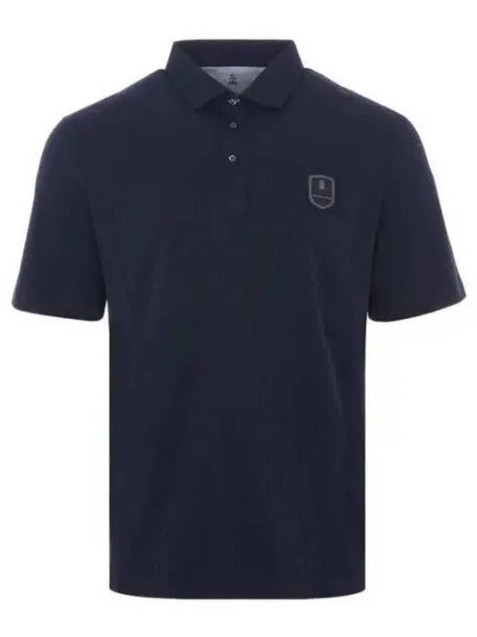 Logo Patch Polo Shirt Cobalt Blue - BRUNELLO CUCINELLI - BALAAN 2