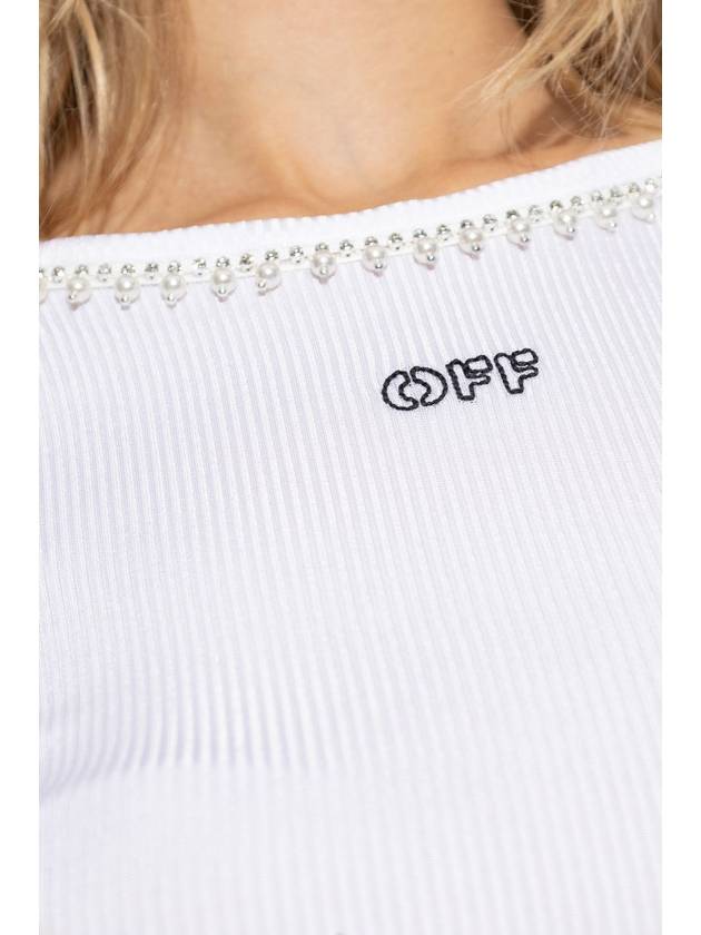 Off-White Logo Top, Women's, White - OFF WHITE - BALAAN 5