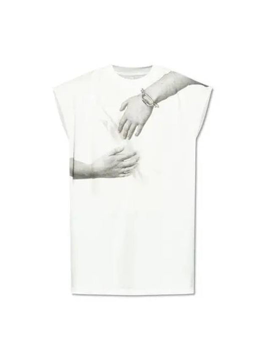MM6 Maison Margiela Men s Printing Sleeveless T Shirt Off White SH2NL0003 S23588 101 1216636 - MAISON MARGIELA - BALAAN 1