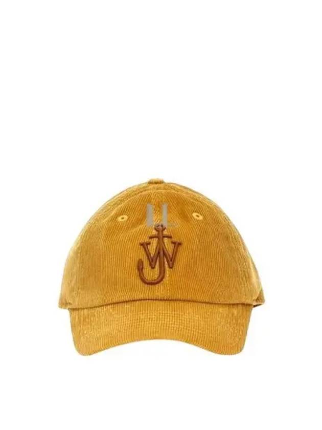 Anchor Logo Corduroy Ball Cap Mustard - JW ANDERSON - BALAAN 2