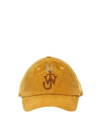 Anchor Logo Corduroy Ball Cap Mustard - JW ANDERSON - BALAAN 2