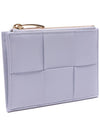 Intrecciato Cassette Zipper Card Wallet Oyster - BOTTEGA VENETA - BALAAN 4