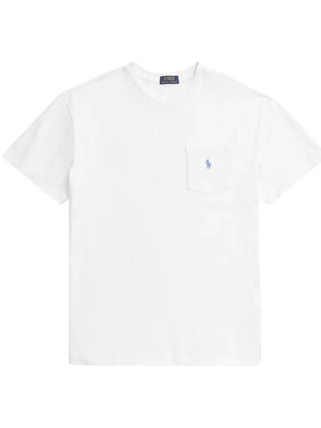 Pony Linen Blend T-Shirt 710835756026 - POLO RALPH LAUREN - BALAAN 1