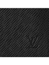 Men's Amerigo Logo Leather Half Wallet Black - LOUIS VUITTON - BALAAN.