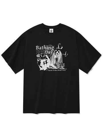 Bathing short sleeve t shirt black - RADINEO - BALAAN 1