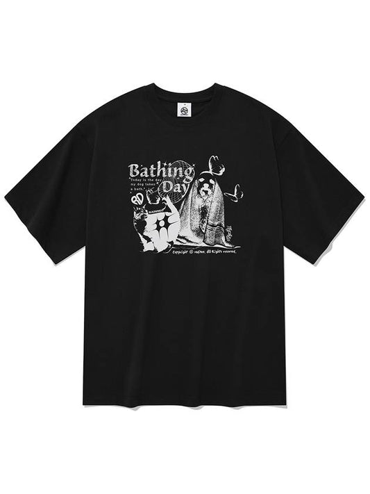 Bathing short sleeve t shirt black - RADINEO - BALAAN 1