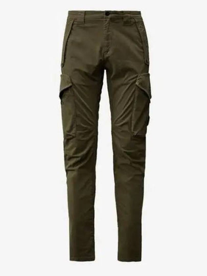 Stretch Sateen Ergonomic Lens Cargo Straight Pants Green - CP COMPANY - BALAAN 2