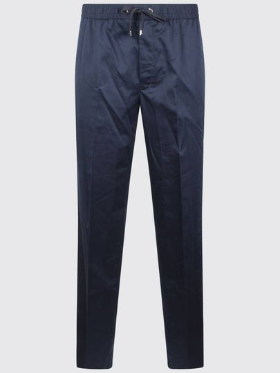 Cotton Crepe Jogging Straight Pants Night Blue - MONCLER - BALAAN 2