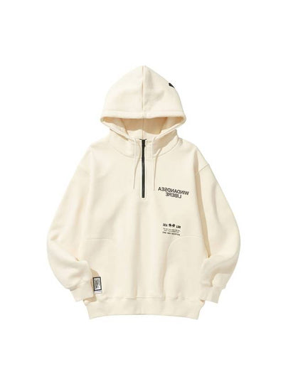 Harf Zip Hoodie White - LIBERE - BALAAN 2