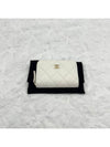 Classic zipper card wallet white gold caviar internal logo AP0216 - CHANEL - BALAAN 3