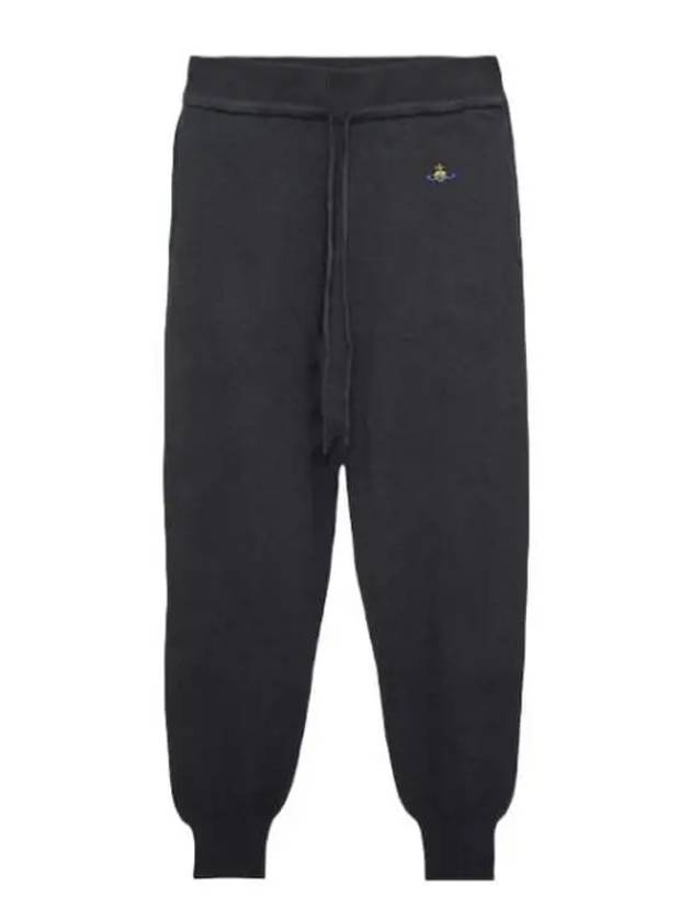 ORB Embroidered Logo Wool Track Pants Black - VIVIENNE WESTWOOD - BALAAN 2