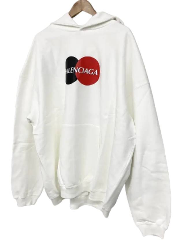 Logo Print Over Fit Hoodie White - BALENCIAGA - BALAAN 3