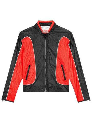 J Blinkid A Nylon Jacket Red Black - DIESEL - BALAAN 1