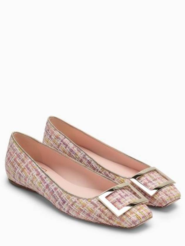 Gommettine Check Textile Flat Shoes Pink - ROGER VIVIER - BALAAN 3