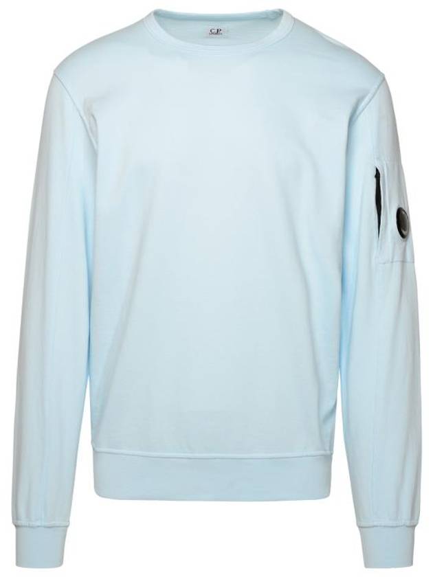 Light Fleece Sweatshirt Light Blue - CP COMPANY - BALAAN 1