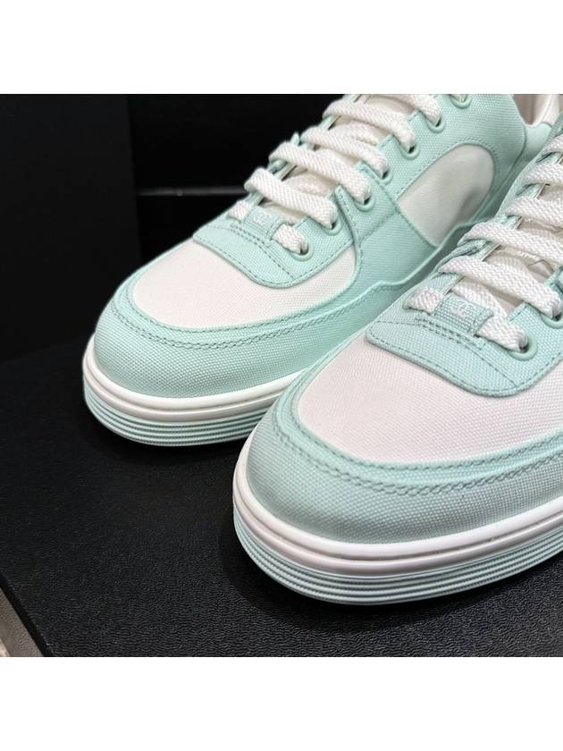 CC Logo Low Top Sneakers Mint - CHANEL - BALAAN 4