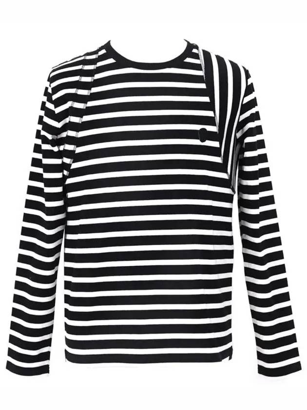 Women s Skull Patch Striped Long Sleeve T Shirt - ALEXANDER MCQUEEN - BALAAN 5