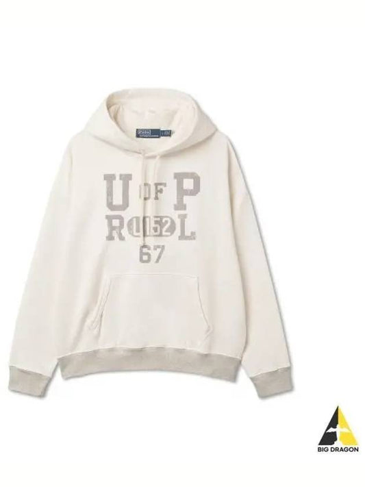 fleece graphic hoodie natural - POLO RALPH LAUREN - BALAAN 1