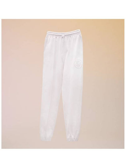 Women's Embroidered Jogger Track Pants White - HERMES - BALAAN 2