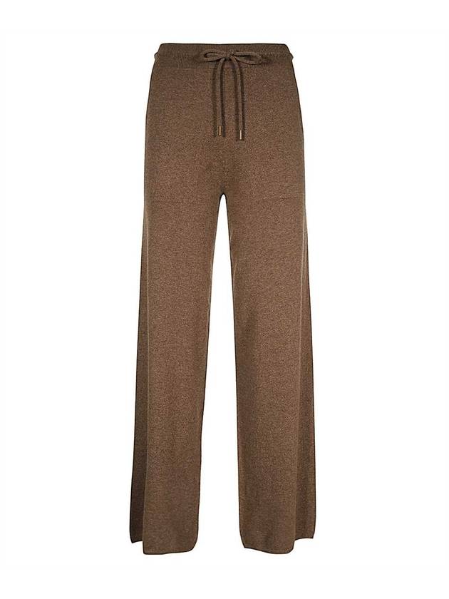 Parole Drawstring Wool Cashmere Wide Pants Brown - MAX MARA - BALAAN 1