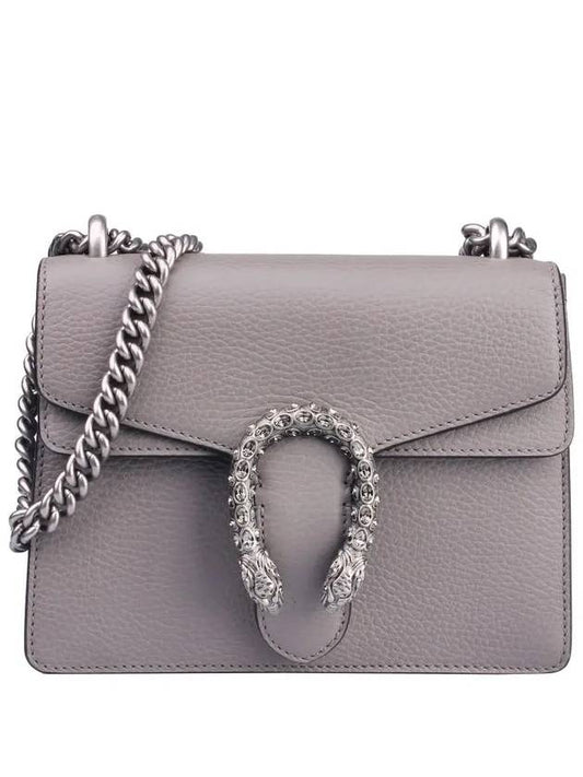 Dionysus Leather Small Shoulder Bag Grey - GUCCI - BALAAN 2