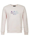 Logo Paolo Crew Neck Sweatshirt Pink - A.P.C. - BALAAN 2