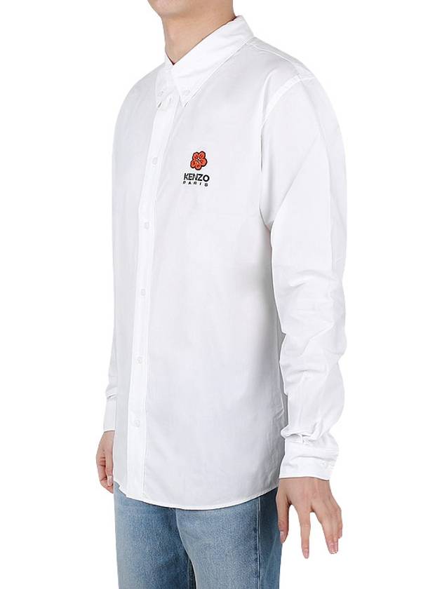 Balk Flower Casual Long Sleeve Shirt White - KENZO - 4