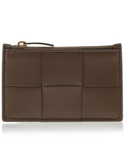 Intrecciato Zipper Card Wallet Taupe Grey - BOTTEGA VENETA - BALAAN 2