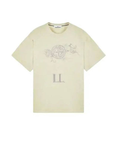 Camo Three Embroidery Regular Fit Cotton Jersey Short Sleeve T-Shirt Pistachio - STONE ISLAND - BALAAN 2