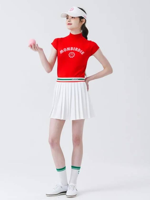 WAIST COLORED MESH SKIRT color line mesh skirtWHITE - MONBIRDIE GOLF - BALAAN 1