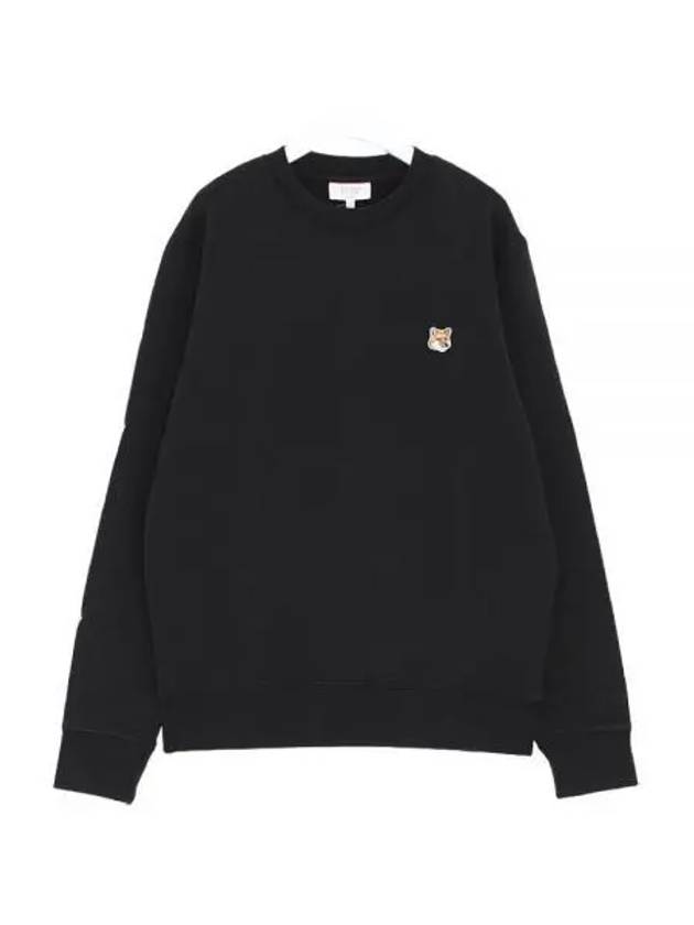 Fox Head Patch Regular Sweatshirt Black - MAISON KITSUNE - BALAAN 2