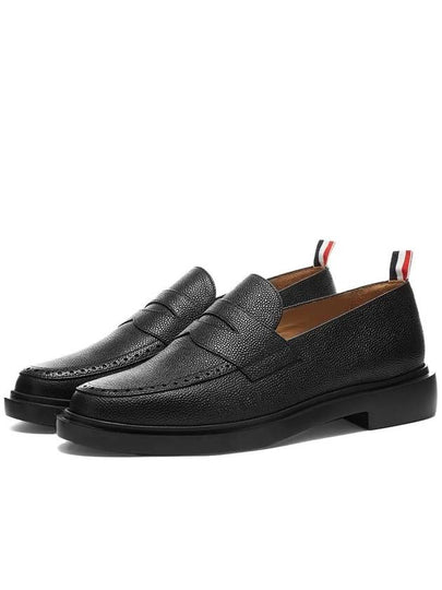 Pebble Grain Rubber Sole Penny Loafer Black - THOM BROWNE - BALAAN 2