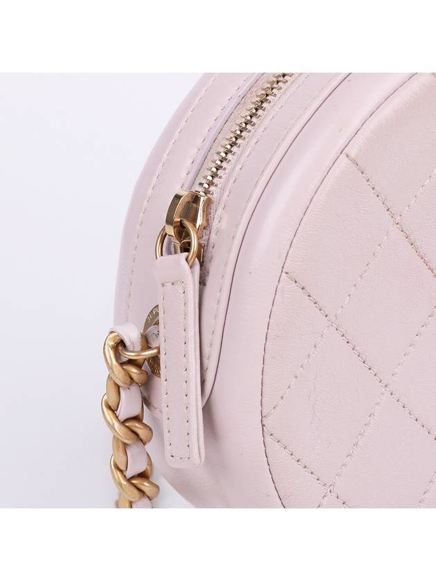 CC gold plated light pink small round chain bag AS1898 - CHANEL - BALAAN 5