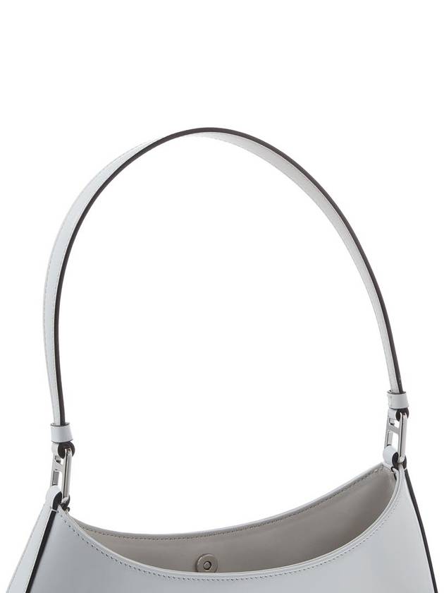 Triangular Logo Cleo Brushed Leather Shoulder Bag White - PRADA - 10