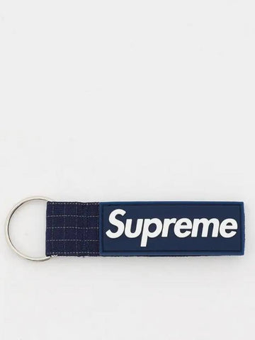 RN101837 NAVY strap logo keychain key ring - SUPREME - BALAAN 1