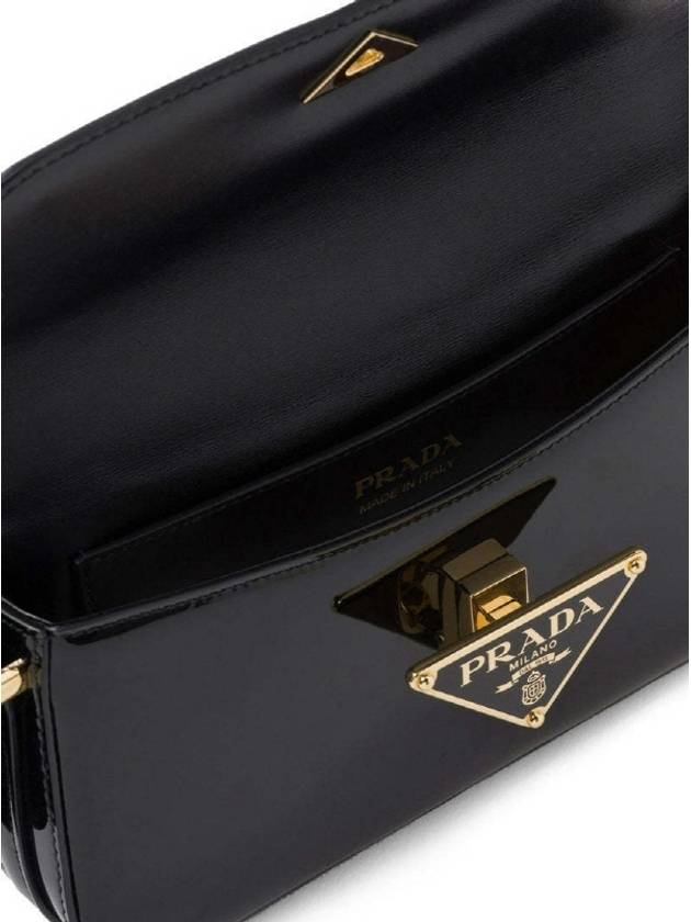 Patent Leather Shoulder Bag Black - PRADA - BALAAN 6