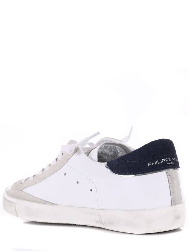 PRSX Navy Tab Low Top Sneakers White - PHILIPPE MODEL - BALAAN 4