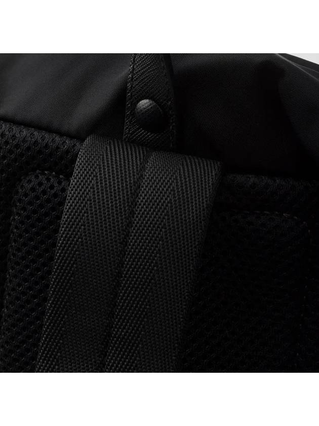 Re-Nylon Saffiano Leather Backpack Black - PRADA - BALAAN 5