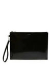 Patent Leather Clutch Bag Black - SAINT LAURENT - BALAAN 2