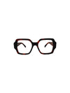 Eyewear Square Acetate Eyeglasses Havana - CELINE - BALAAN 1