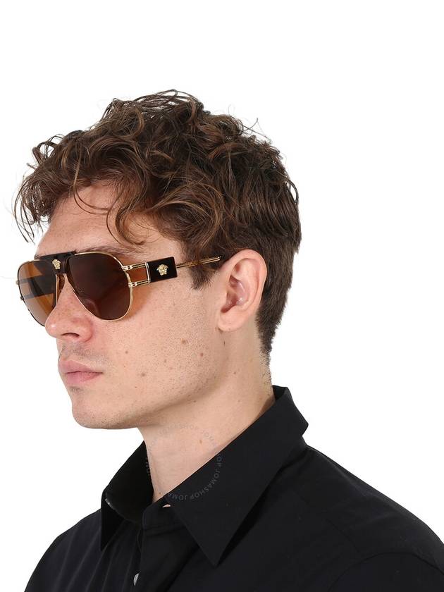 Versace Brown Pilot Men's Sunglasses VE2252 147073 63 - VERSACE - BALAAN 2