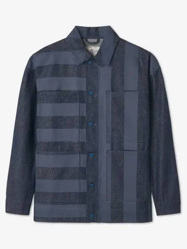 Printed Denim Jacket Blue Dark Navy CRTWXOUW013DEN0107560 - SUNNEI - BALAAN 1