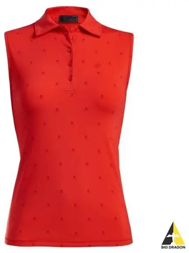 Golf Wear Women s Sleeveless T Shirt G4LS22K96 POPPY - G/FORE - BALAAN 2