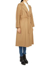 Women's Cles Virgin Wool Single Coat Camel - MAX MARA - BALAAN 5