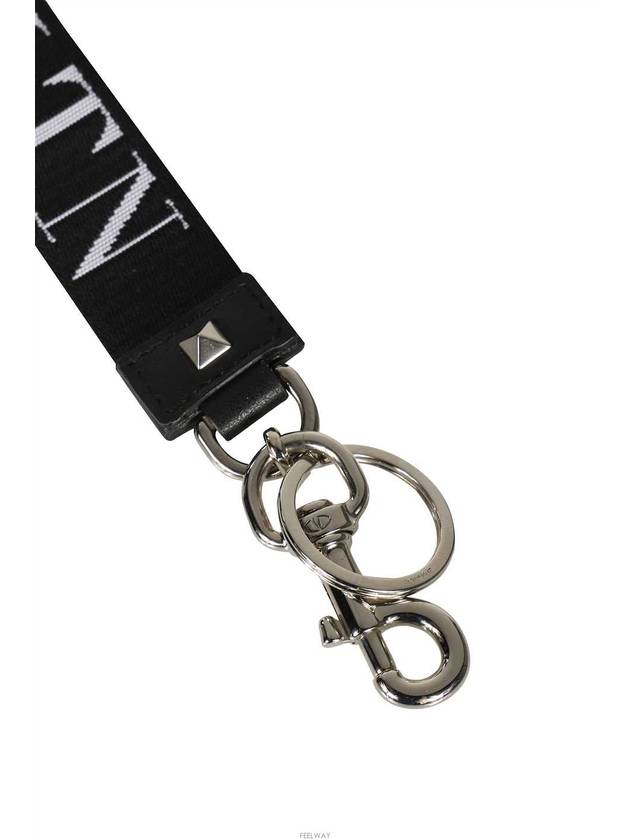 logo strap key holder black - VALENTINO - BALAAN.