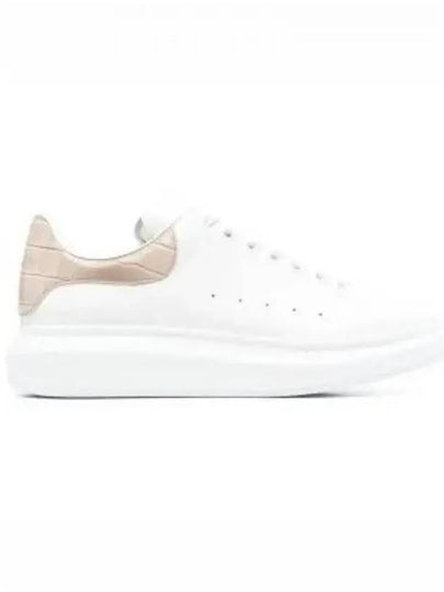 Oversized Beige Tab Low Top Sneakers White - ALEXANDER MCQUEEN - BALAAN 2