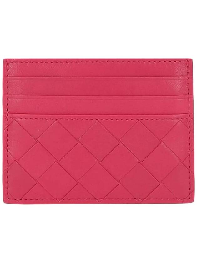 Intrecciato Leather Card Wallet Cranberry - BOTTEGA VENETA - BALAAN 3