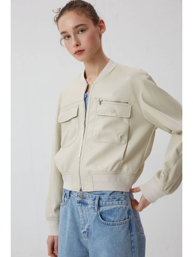 Back to the side zip blouson CREAM - REAL ME ANOTHER ME - BALAAN 1