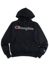 Reverse Weave Chenille Script Men s Hoodie Black GF68 Y07470 BKC - CHAMPION - BALAAN 4